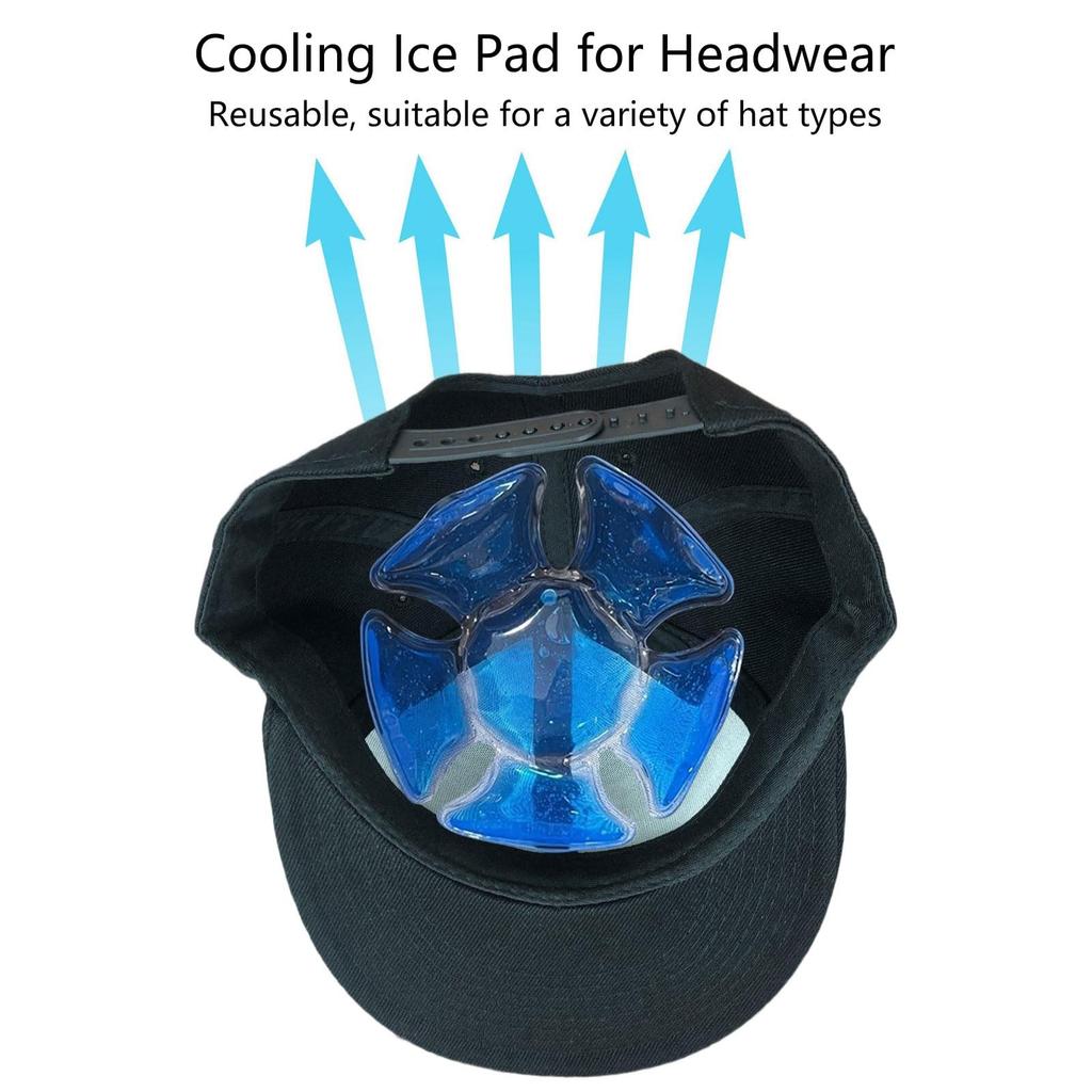 Head Gel Ice Pack Cool Hat Liner Adjustable Cool Pad Lightweight Outdoor Accessory Suitable For Helmets And Hats To Keep Cool