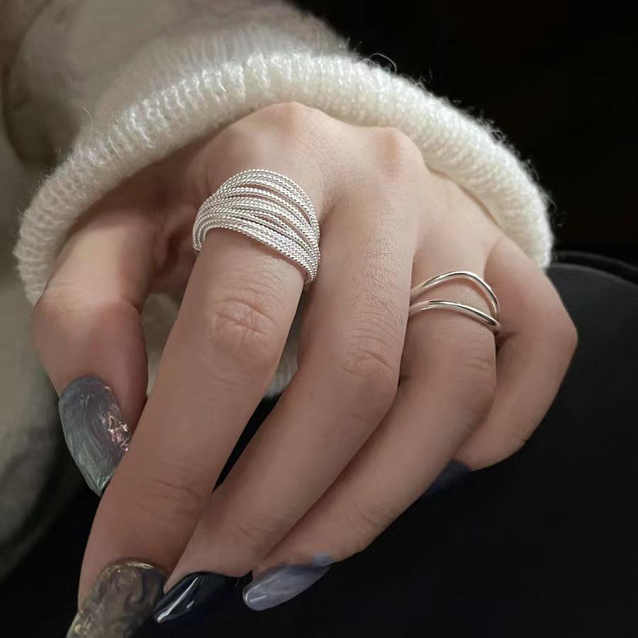 2024 Trendy Thousand Strands Silver Thread Women's Ring - Chic, Stylish & Luxurious Accessory