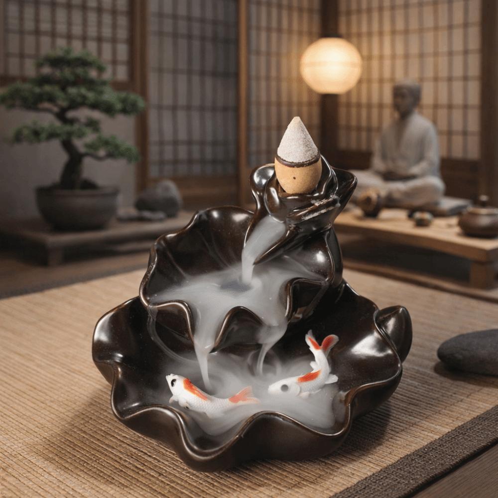 Мини-подставка-благовонница с обратным потоком 'Счастливая Рыба' Лотос Благовонница Медитация