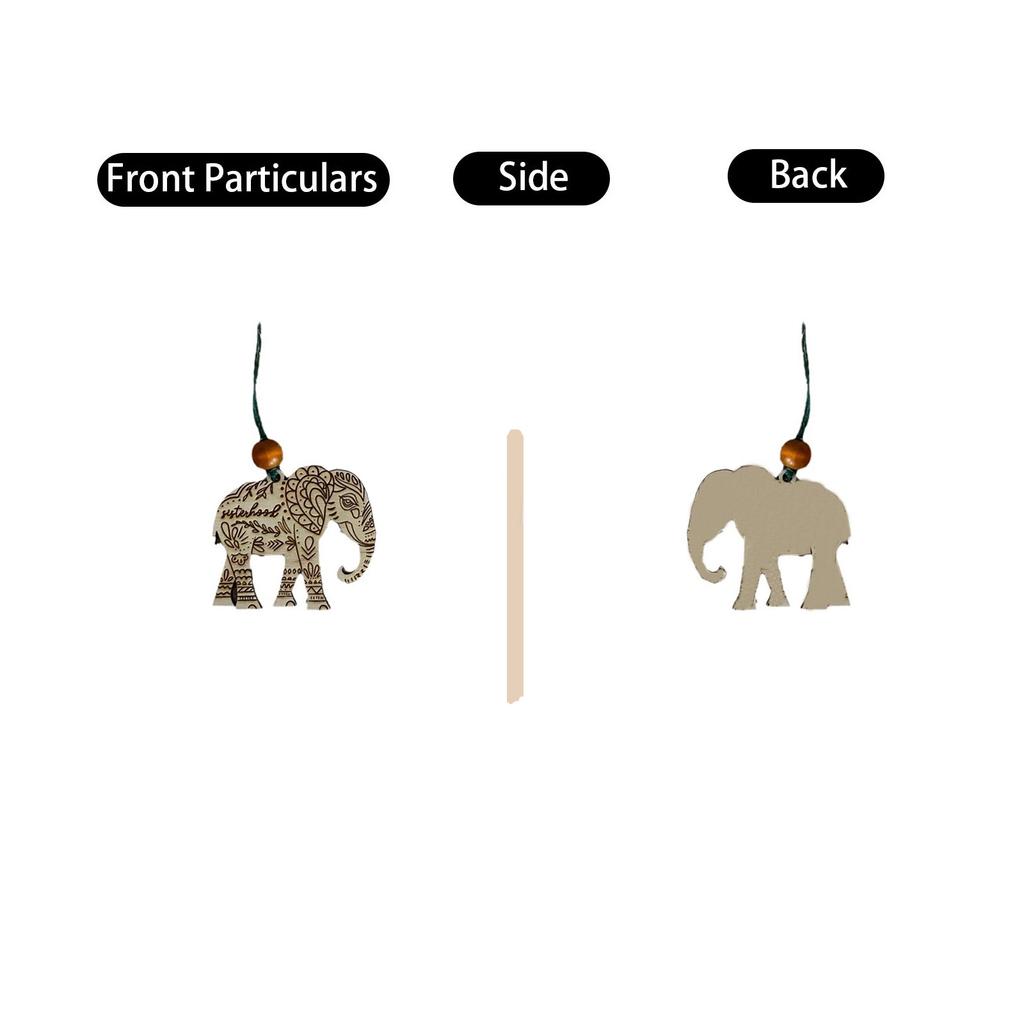 Elephant Sisters Friendship Decoration Gifts Wooden Crafts Car Pendants Elephant Pendant Home Decorations