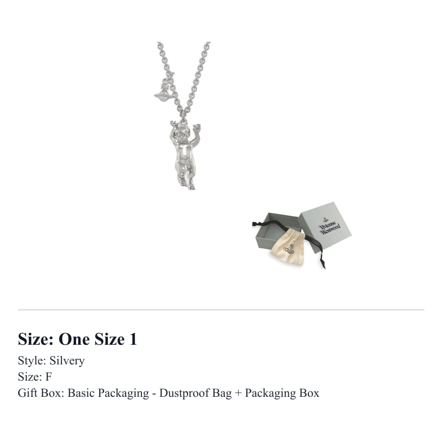 Vivienne Westwood Brass Necklaces Women's Silver 8053195135066