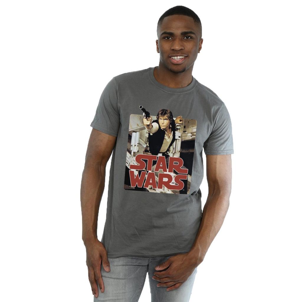 Star Wars Mens Han Solo Shooting T-Shirt