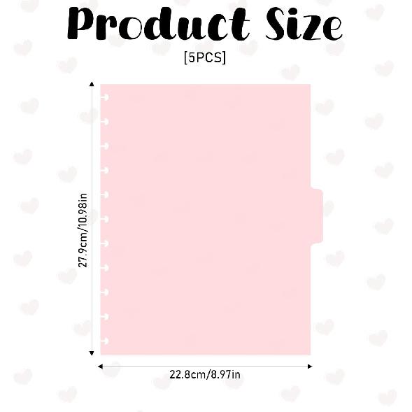 5 Tab DiscBound Disc Dividers, Note Taking System Tab Dividers, Multicolor Planner Accessories for Office, School