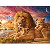 5D DIY Алмазная картина Лев Семья Вышивка Мозаика Крест Стежок Горный хрусталь Декор