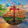 2D Handcrafted Radiant Cross Sign YouCross Hanging Stained Glass For Cross Decor For Home Decor, Religious Events, Christma