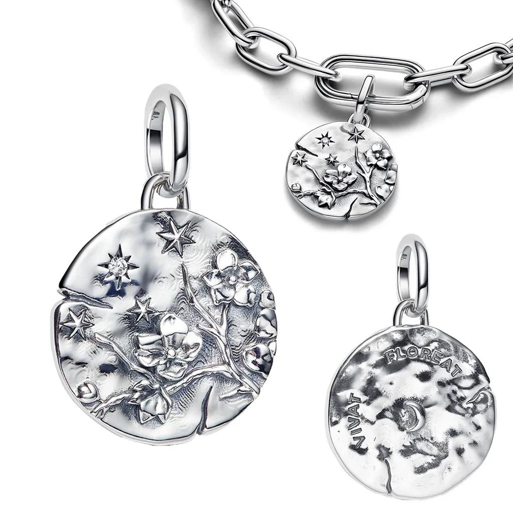 Аутентичные медные золотистые круглые шармы Лошадь Лев Замок бусины Браслеты Ожерелье Женские Рождество Хэллоуин DIY Подарок