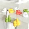 4Pcs Self-Adhesive Hooks Socket Holder Wall Decoration Hooks Power Plug Hangers Creative Thumb Hook Storage Kitchen Bathroom Organizers