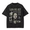Washed Vintage Lana Del Rey Merch Tshirts Men Women Casual Oversized Short Sleeve Tshirt Male Fashion Retro T Shirt Streetwear