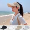 Summer Anti-Uv Sun Hat Women Empty Top Hat Travel Beach Outdoor Sports Visor Cap Knitted Baseball Hat