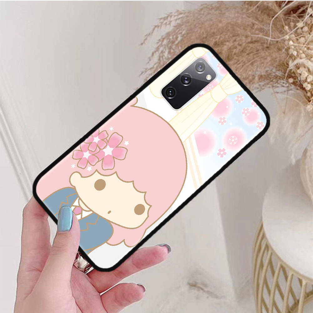 Черный чехол для Samsung Note 20 Lite S24 Ultra S23 A03 A05 A06 A11 A71 A15 A16 A13 A24 A25 A33 A52 A53 A50 M55 M35 Plus L-30 Little Twin Stars