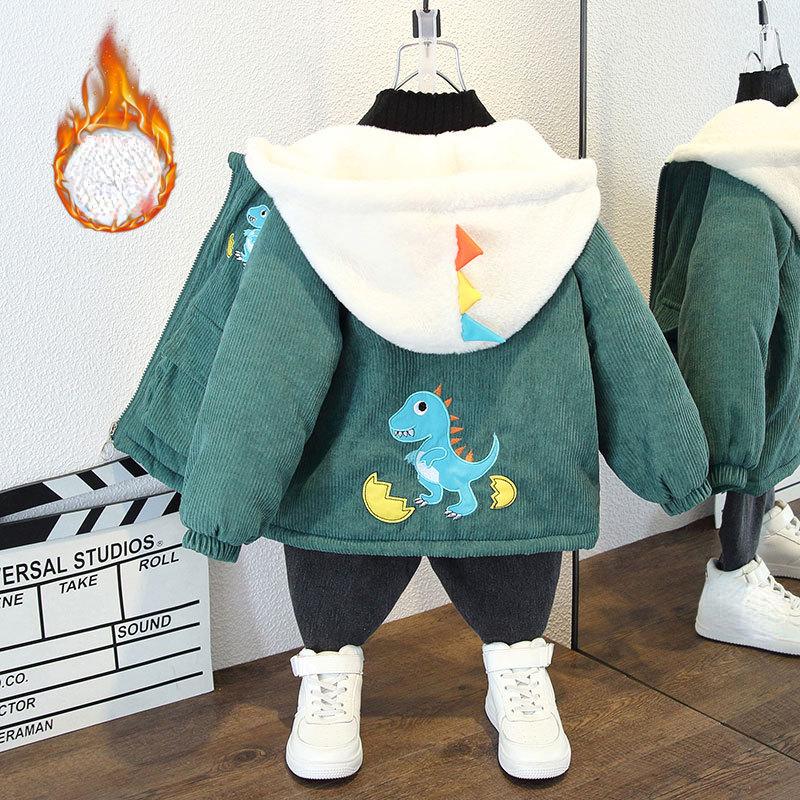 Детская утепленная толстовка с капюшоном из флиса, осенне-зимнее повседневное теплое пальто для мальчиков и девочек
