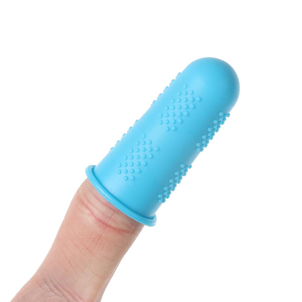 5pcs Needlework Sewing Thimble Silicone Finger Cover Finger protector Non-slip Guard Caps