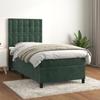 3143250 vidaXL Divan Bed with Mattress Dark Green 100x200 Cm