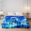 Majestic Water Horse in Ocean Waves Art Flannel blanket for bedroom, living room, sofa, and nap sofas.