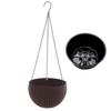So Happy Hanging Indoor Plastic Flower Hanging Basket I'm Planter, Pot, (Brown, Small)
