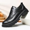 Cowhide Men's Shoes Spring British Style Business Leather Shoes Men's Genuine Leather Men's Shoes Breathable Trend Business Lace-up Casual Shoes Men