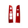 For Toyota Camry 12-14 Red Carbon Fiber Interior Front Door Control Cover Trim