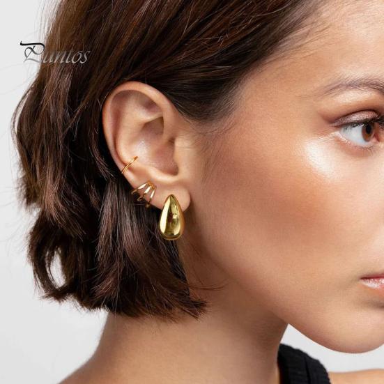 1 пара винтажных сережек-гвоздиков с геометрическим рисунком из блестящего золотого полированного сплава, гипоаллергенные женские серьги, модные ювелирные изделия, подарок