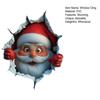 Santa Cracked Wall Decal Christmas Self-Adhesive Static Clings PVC Stickers for Car Window Room