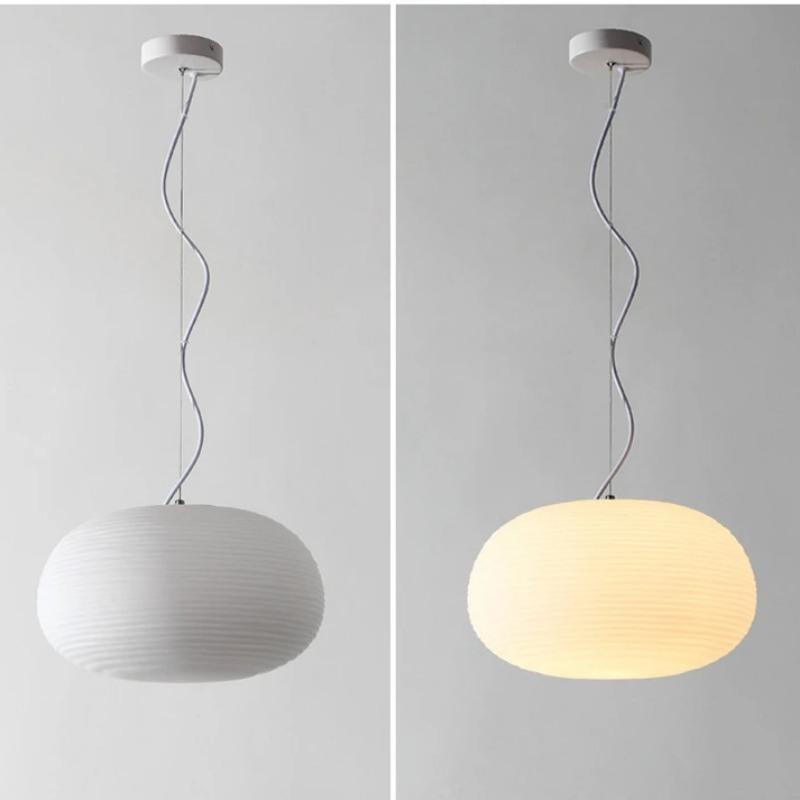 Молочно-белые стеклянные завитки, подвесной светильник в форме кокона для кухни, обеденного стола, кабинета, акриловый домашний декор, подвесная лампа