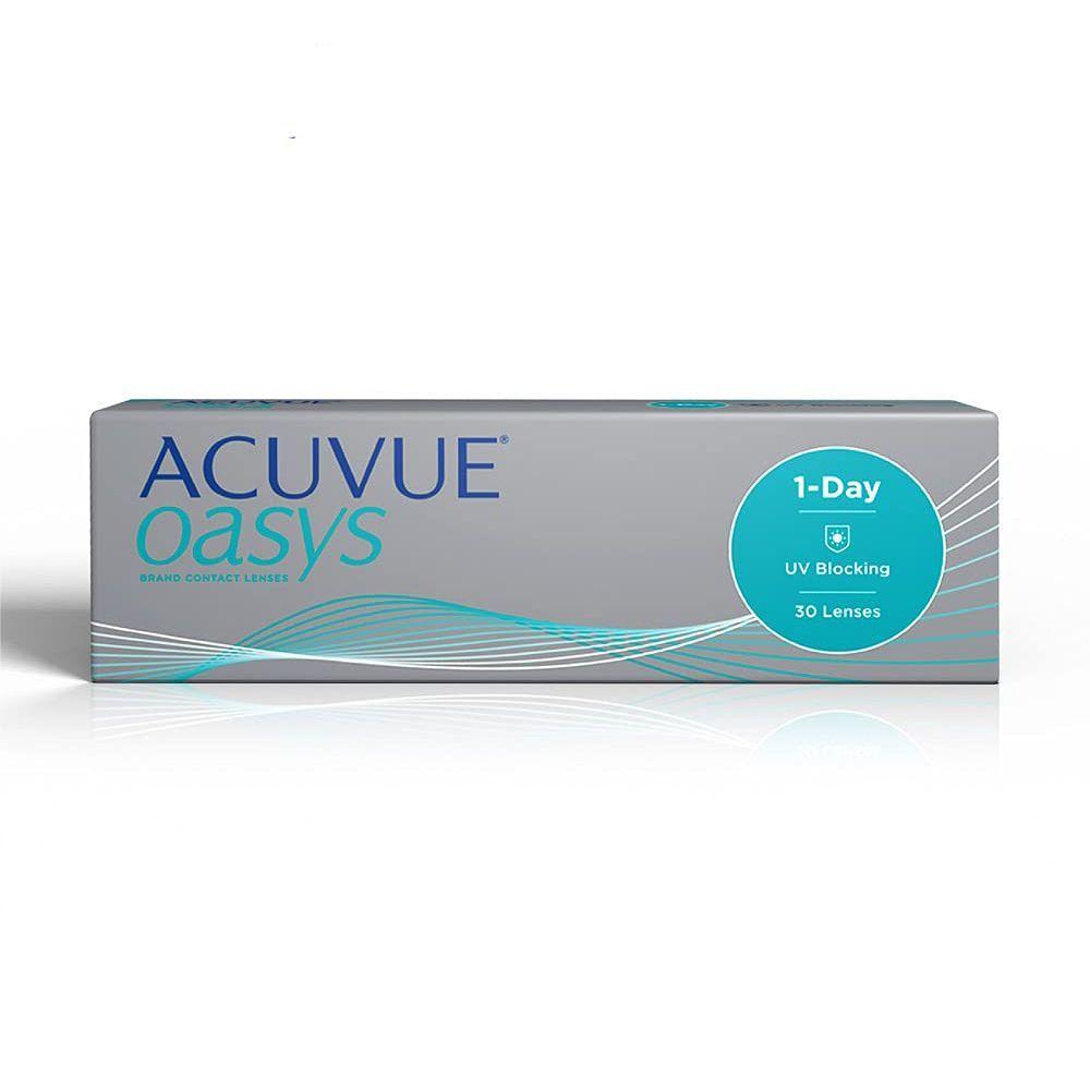 Set of Disposable Contact Lenses (30 Pcs), Radius of Curvature-84 Mm, Oasys 1-Day Daily Disposable Contact Lenses Set of 30, ACUVUE