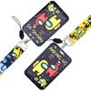 Beoms Company Among Us Strap Strap Character Student ID Name Tag Name Card Case Employee ID Necklace Card Storage Name Card, Yellow