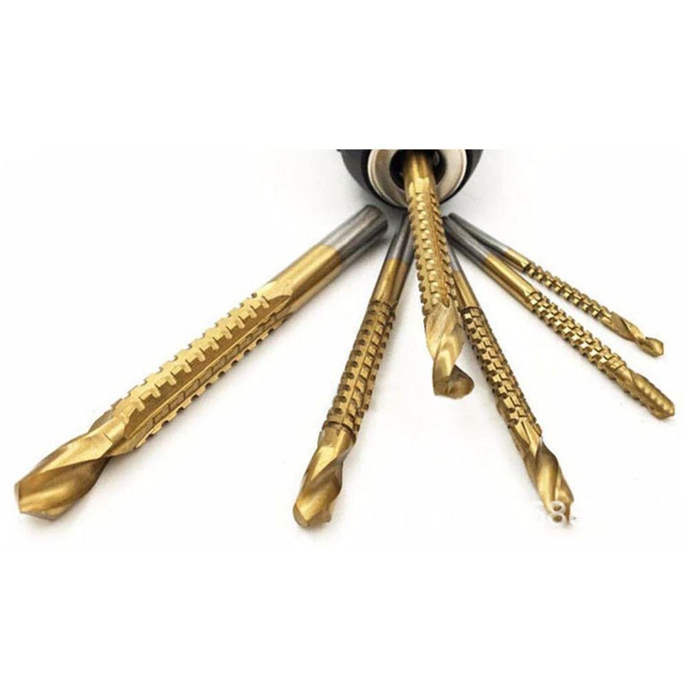 Набор из 6 многофункциональных зубчатых сверл 3-8 мм, инструмент для деревообработки, универсальный набор для прорезки отверстий