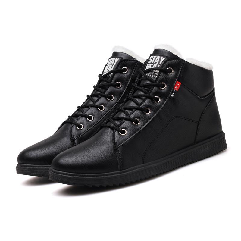Fashion Winter Snow Boots Super Warm Size 35~48 Genuine Natural Leather Handmade Men Winter Shoes  jki9