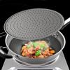 Silicone Splatter Screen With Handle Heat-resistant Oil Splash Guard Drain Board Cover Kitchen Frying Pan Lid Cooking Tools