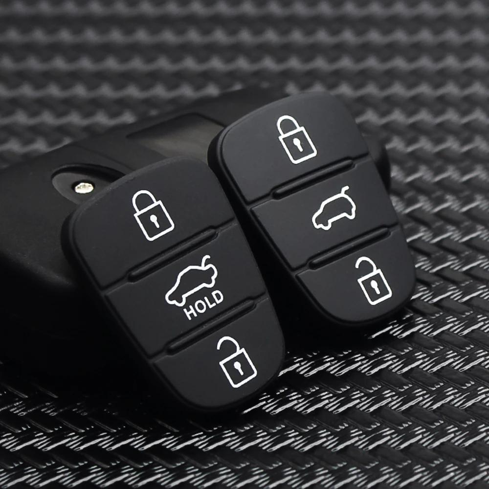 Parts Key Pad Cover Case Car Flip Key Rubber Button Pad 3 Buttons Remote Car Key Shell Rubber Pad
