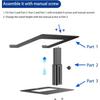 Aluminum Laptop Stand,Ergonomic Adjustable Notebook Stand,Riser Holder Computer Stand Compatible with Air, Pro, Dell, HP, Lenovo