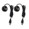 2PCS Mini LED Spotlights Indoor Aluminum USB 5V Round LED Accent Light for Pictures Artwork Jewelry