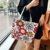 Canvas Bag Large Capacity Shoulder Women's Bag Printed Handbag Tote Bag Literary Canvas Bag Bag