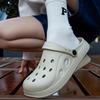Baotou Beach Женские и мужские летние сандалии и шлепанцы на толстой подошве - Двухцелевые спортивные уличные перфорированные туфли