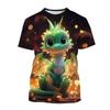 3D Cool Dragon Printed T Shirt Children Fashion Streetwear Tee Shirts For Men Unisex Harajuku Short Sleeves Cute Clothes Top