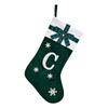 Christmas Stockings Small Embroidered Letter Knitted Xmas Hanging Stocking Decorations Christmas Party Decor