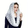 1PC New Fashion Female Ladies Veil Tassel Shawls And Scarves Autumn Catholic Mantilla Church Women Scarf Fashion Women Scarf