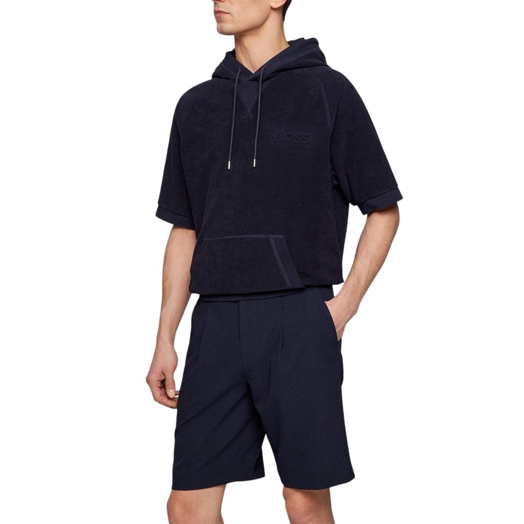Boss Mens Sealy 09 Hooded Short-Sleeved Sweatshirt