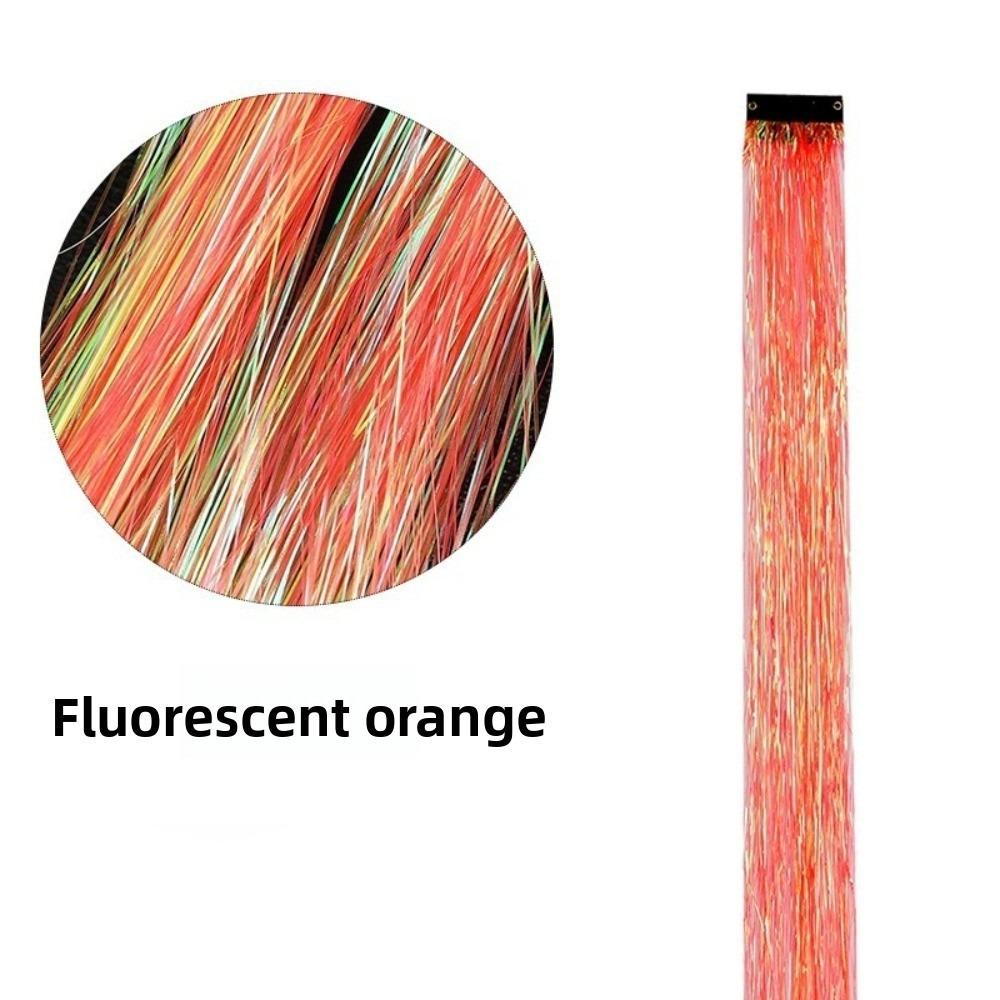 Мелирование Заколка Заколка в Наращивание Волос Блестящие Разноцветные Сказочные Волосы Мишура для Волос Синтетические Длинные Прямые Волосы Мелирование Девочки