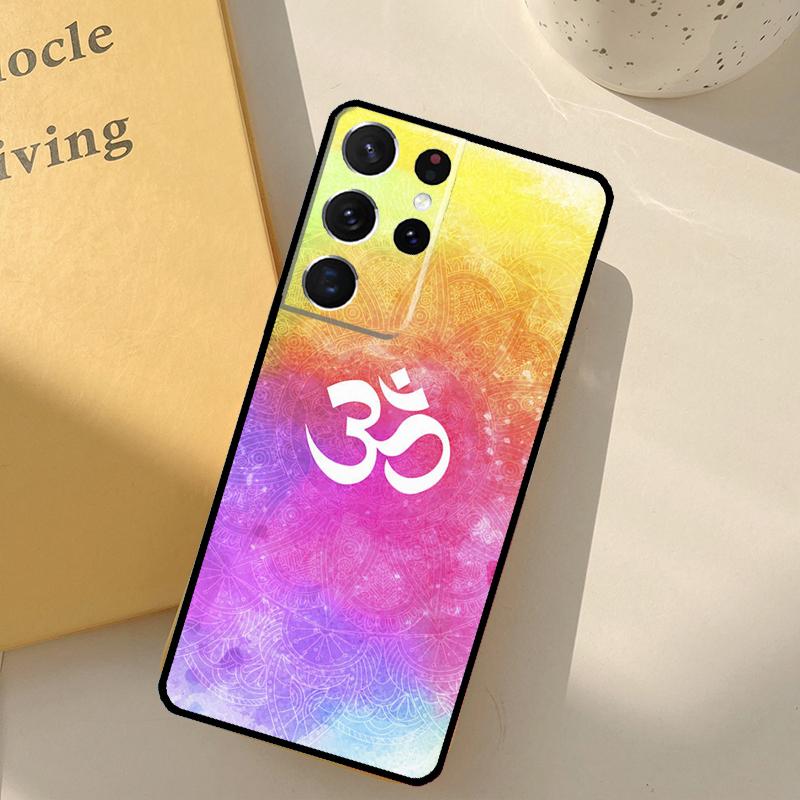 Aum Om Symbol Phone Case For Samsung Galaxy S25 S20 S21 S22 S23 S24 Ultra S9 S10 Plus S25 FE Cover Shell
