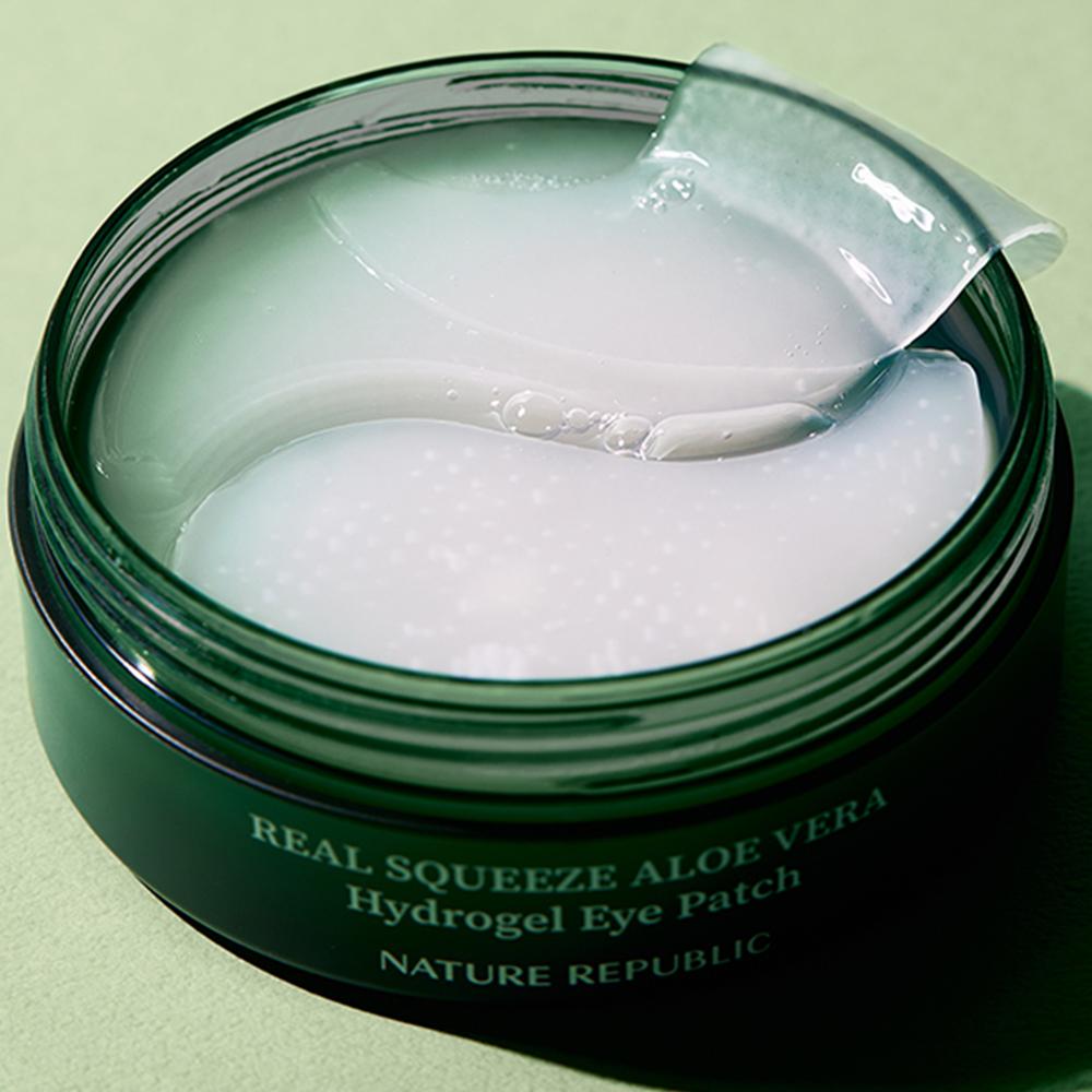 Nature Republic Гидрогелевые патчи для глаз Real Squeeze Aloe Vera (1 упаковка / 60 шт. пластырей)