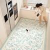 Современный простой кухонный коврик для пола ПВХ кожа водонепроницаемый маслостойкий ковер большой цветочный противообрастающий коврик для балкона Tapete De Cozinha