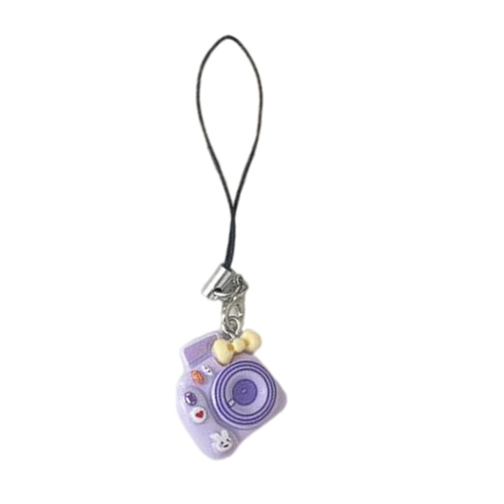 6 Color Option Miniature Camera Keychain Adorable Macaron Design Phone Lanyard Stylish Jewelry Charm For Backpacks