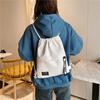 Travel Bag Riding Fitness Bag Knapsack Canvas Drawstring Bag Drawstring Pocket Outdoor Backpack