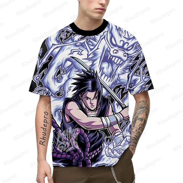 Мужские футболки, рубашки, большие размеры, Наруто, подарочный тренд 2024 года, одежда первой необходимости, аниме, одежда 2000 года, короткий рукав, хип-хоп, уличная одежда