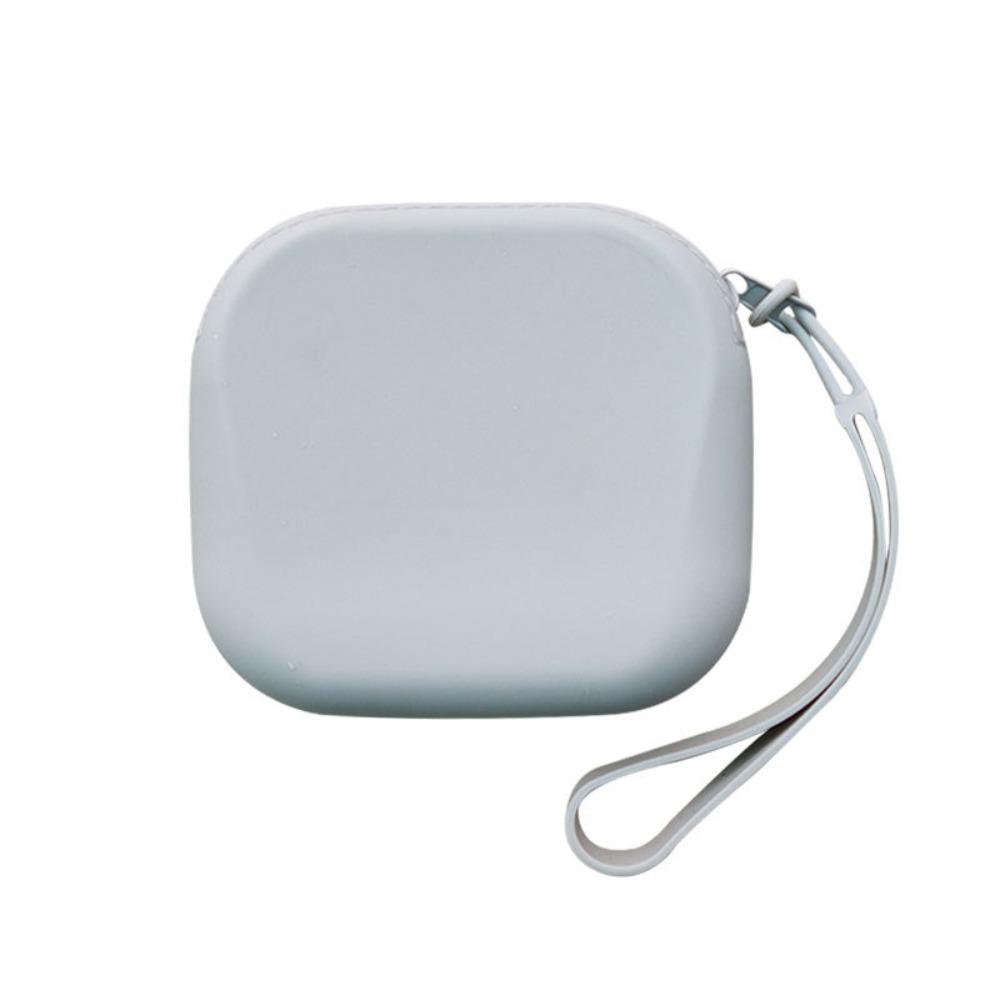 Morandi Color Silicone Coin Purse Square Lipstick Pouch Portable Mini Storage Bag Travel