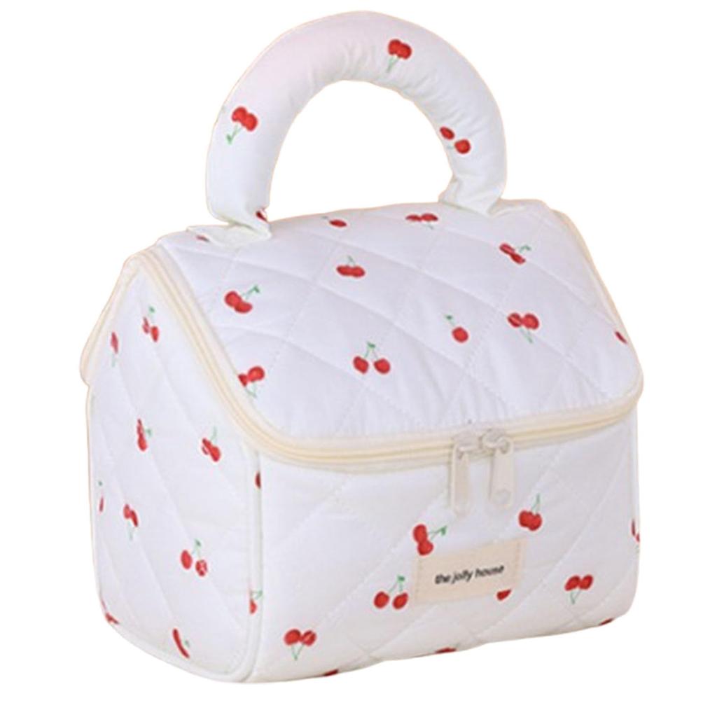 Yodilala New Cute Animal Print Cosmetic Bag Multifunctional Large Capacity Cosmetic Storage Bag Travel Portable Toiletry Bag with Bow