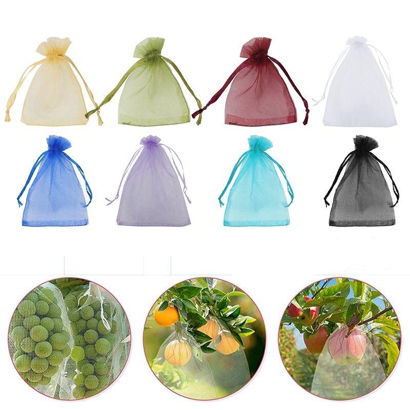 20pcs Grapes Fruit Protection Bags Garden Mesh Bags Agricultural Orchard Pest Control Anti-Bird Netting Vegetable Bags