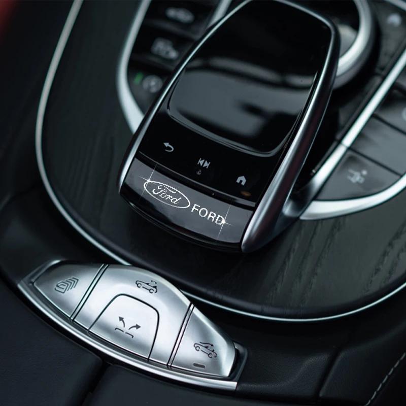car styling badge stickers car audio center console decoration stickers for Ford Focus 2 MK2 MK5 Fiesta Mondeo Galax ST