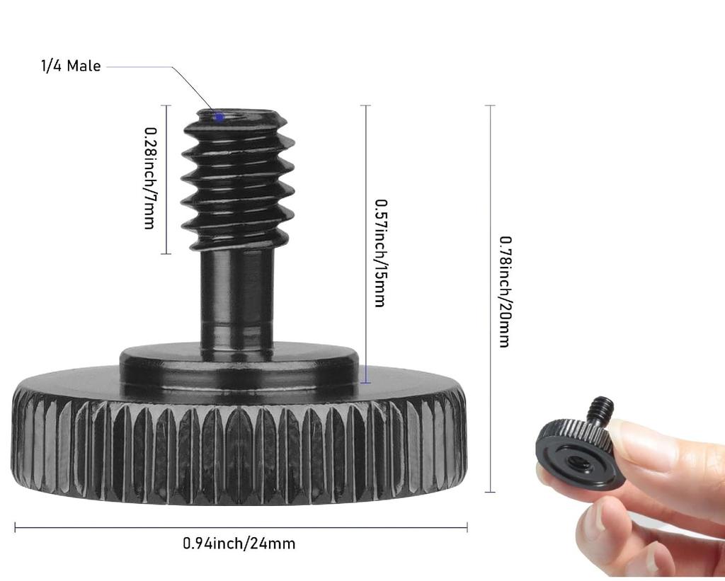 Винт для камеры, фотография, видео, штатив, головка, кронштейн, подставка, соединение, аксессуар, крепление, адаптер, мужской, женский, двойной, L-образный 2 (1/4" 1/4"